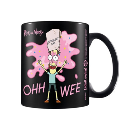 Rick & Morty Unisex Black Deadbeat Dad Mug In - Image 3