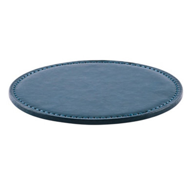 Midocean Posa Pu Round Coaster French Navy (One Size) from B&Q