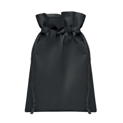 B&Q Black Midocean Okurimono Rpet Drawstring Gift Bag (One ) Small