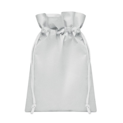 B&Q White Midocean Okurimono Rpet Drawstring Gift Bag (One ) Small