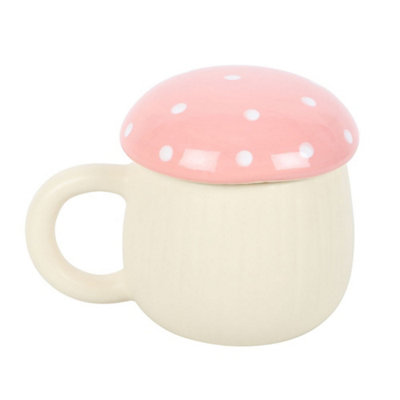 Something Different Mushroom Mug A - White/Pink - Image 3