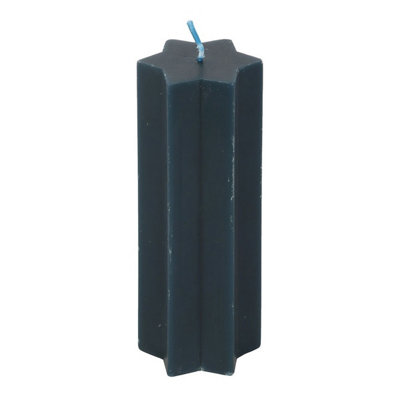 B&Q Blue Something Different Starry Night Star Taper Candle (One ) 15Cm