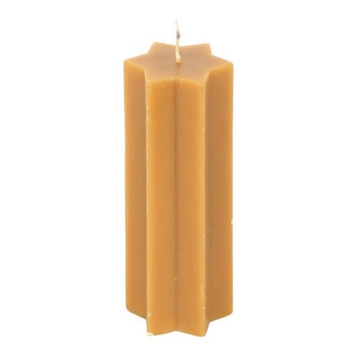 B&Q Gold Something Different Starry Night Star Taper Candle (One ) 15Cm