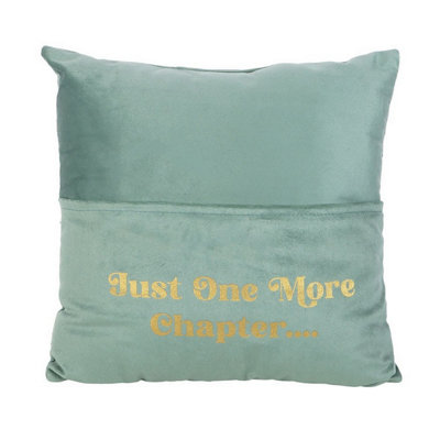  - Something Different Just One More Chapter Pocket Cushion Pale Green (One Size)