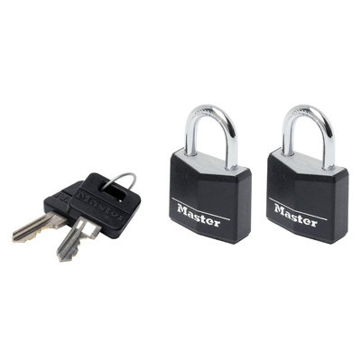 B&Q -  Aluminium Padlocks Vinyl Covers Multi Colour (30mmKeyed Alike X 2)