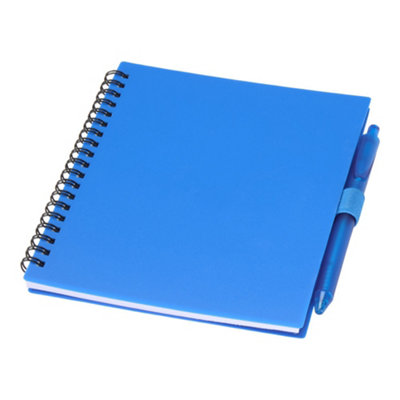 B&Q Blue Floso Niove Soft Cover Recycled Plastic Notebook & Pen Set (One ) Size 1