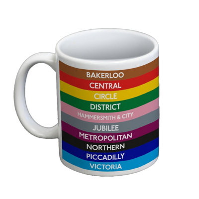  - Transport For London Tube Lines Mug White/multicoloured (One Size)