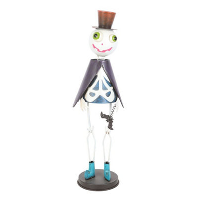 Something Different Unisex Multicolor Metal Skeleton With Top Hat Ornament - Image 3
