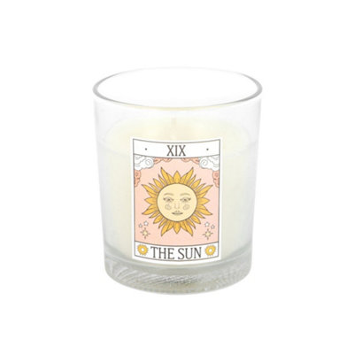 Something Different The Sun Rose Tarot Vintage Candle White/light Pink (One Size) from B&Q