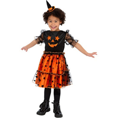 Smiffys Childrens/kids Pumpkin Costume Set Orange/black (7-9 Years) from B&Q