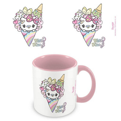 Hello Kitty Ice Cream Inner Two Tone Mug White/pink (One Size) from B&Q