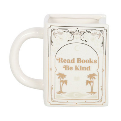 Something Different Read Books Be Kind Shaped Mug White (One Size) from B&Q