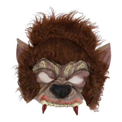 Smiffys Werewolf 1/2 Mask Brown/red (One Size) from B&Q