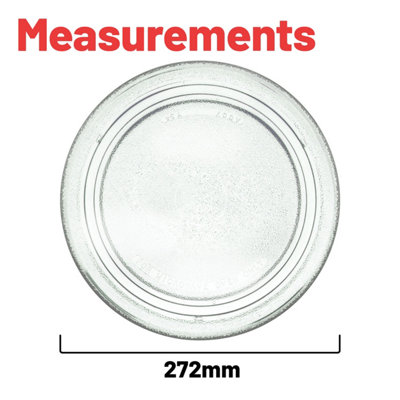 B&Q -  Microwave Glass Plate 272mm Compatible For Daewoo Currys Ntnta034Wrf0