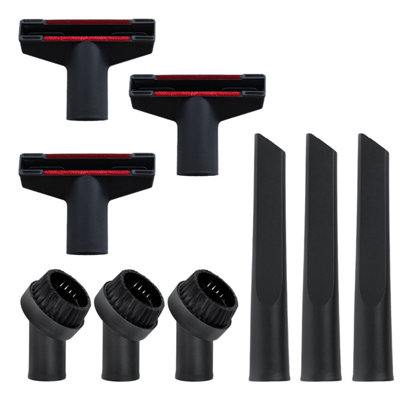 B&Q -  Universal Vacuum Cleaner Black Plastic Tool Accessory Kit 35mmPack Of 3