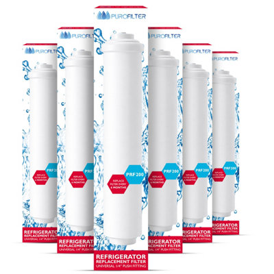 B&Q -  Fridge Water Filter 1/4 Inch Push Fit SamsungLg Compatible Dd7098 Gxrtqr X 6