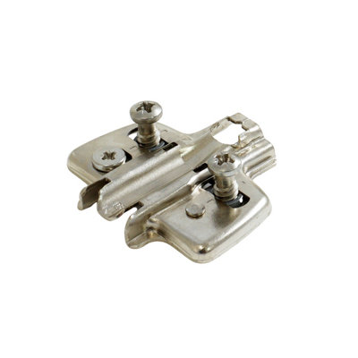 Reliapart Hettich Universal Hinge Mounting Plate 37mm X 32mm With Euro Screws 3mm Offset from B&Q