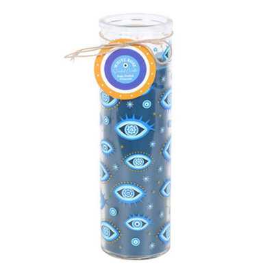 Something Different Unisex Blue White Rose All Seeing Eye Tube Candle In - Image 3