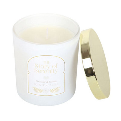 Something Different The Story Of Serenity Vanilla And Coconut Candle White (One Size) from B&Q