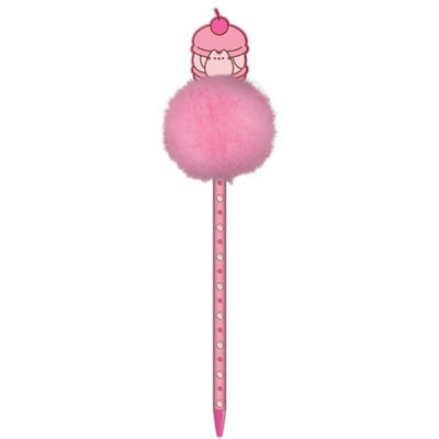 Pusheen Cherry Pom Pom Pen Pink (One Size)
