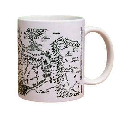 The Lord Of The Rings Unisex White Middle Earth Map Mug In - Image 3