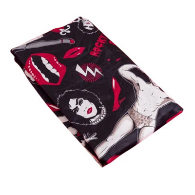  - The Rocky Horror Picture Show Fleece Blanket Black/charcoal (One Size)