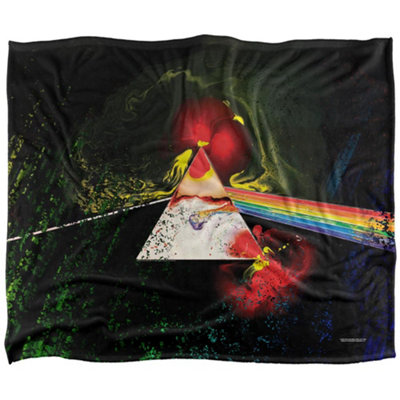 - Pink Floyd Dark Side Of The Moon Silky Supersoft Blanket Black/multicoloured (One Size)