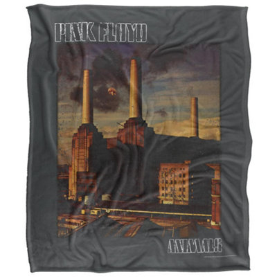  - Pink Floyd Animals Silky Faded Supersoft Blanket Grey/multicoloured (One Size)