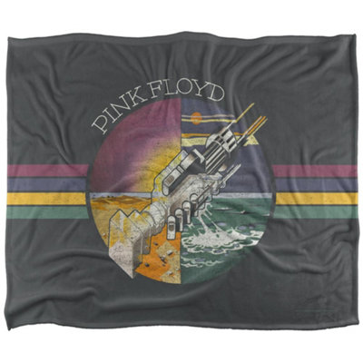  - Pink Floyd Welcome To The Machine Silky Supersoft Blanket Black/multicoloured (One Size)