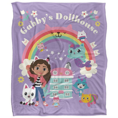 Gabbys Dollhouse Silky Group Supersoft Blanket Multicoloured (One Size) from B&Q