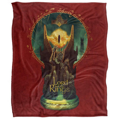 Lord Of The Rings Barad-Dur Sauron Silky Supersoft Blanket Red/multicoloured (One Size) from B&Q