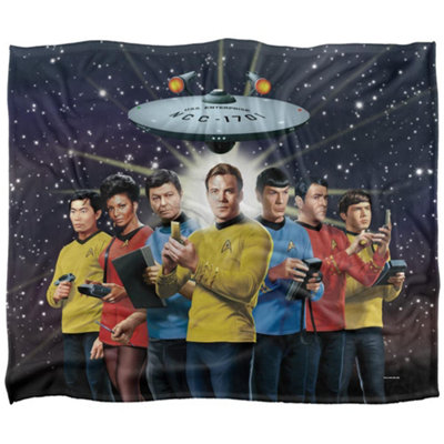 Star Trek Original Silky Crew Supersoft Blanket Multicoloured (One Size) from B&Q