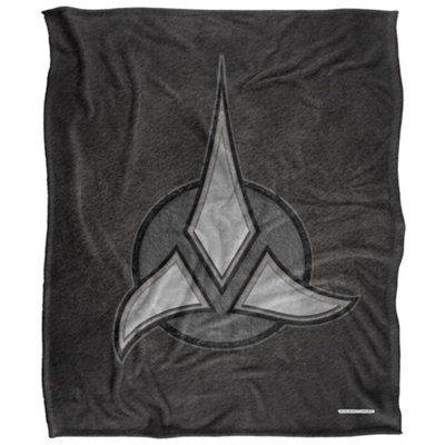 Star Trek Klingon Empire Silky Supersoft Blanket Grey/black (One Size) from B&Q