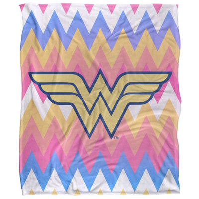 DC comics Wonder Woman Silky Multicoloured Supersoft Blanket Multicoloured (One Size) from B&Q