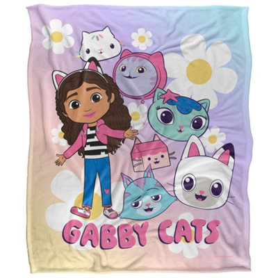 Gabbys Dollhouse Silky Rainbow Supersoft Blanket Multicoloured (One Size) from B&Q