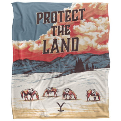 Yellowstone Protect The Land Silky Supersoft Blanket Multicoloured (One Size) from B&Q