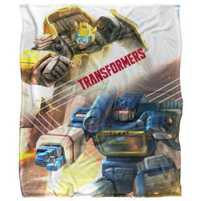 Transformers Cybertron Warriors Silky Supersoft Blanket Multicoloured (One Size) from B&Q