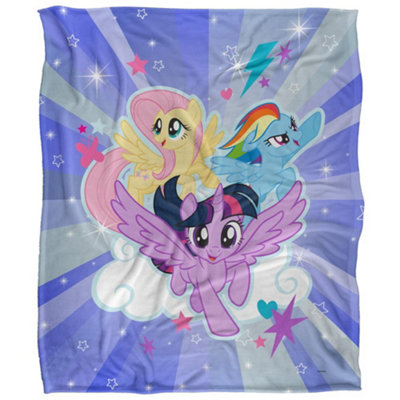 My Little Pony Silky Starry Sky Supersoft Blanket Multicoloured (One Size) from B&Q