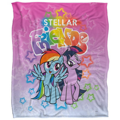 My Little Pony Stellar Friends Silky Supersoft Blanket Multicoloured (One Size) from B&Q