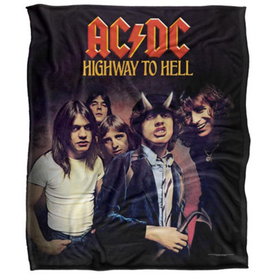 Ac/dc Highway To Hell Silky Supersoft Blanket Multicoloured (One Size) from B&Q