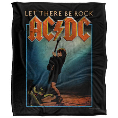 Ac/dc Let There Be Rock Silky Supersoft Blanket Multicoloured (One Size) from B&Q