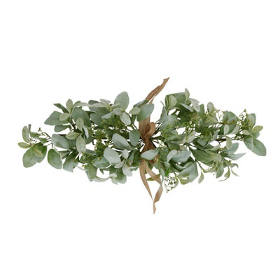 B&Q -  Lambs Ear & Wax Flower Winter Artificial Flower Green (70Cm)