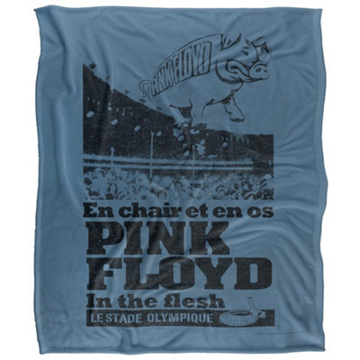  - Pink Floyd In The Flesh Silky Supersoft Blanket Blue-Purple/black (One Size)