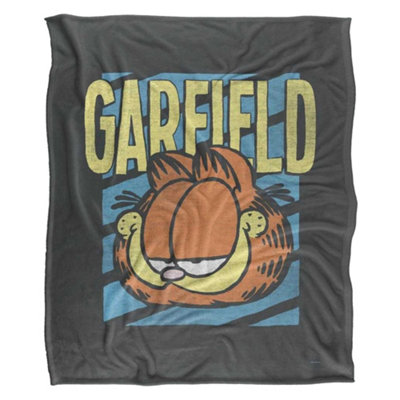 Garfield Rad Silky Supersoft Blanket Grey/yellow (One Size) from B&Q
