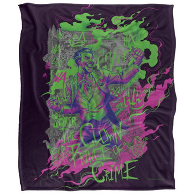 Dc Comics The Clown Prince Of Crime Silky Supersoft Blanket Multicoloured (One Size) from B&Q