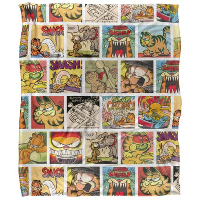 Garfield Silky Collage Supersoft Blanket Multicoloured (One Size) from B&Q