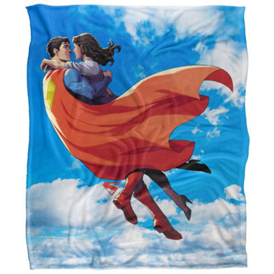 DC comics Superman Silky Cloud Embrace Lois Lane Supersoft Blanket Blue/white/multicoloured (One Size) from B&Q