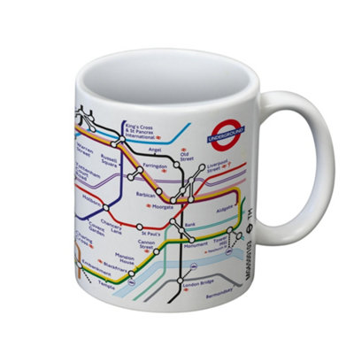  - Transport For London Tube Map Mug White (One Size)