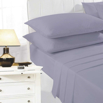 K Collection Percale Percale Fitted Sheet Grey (King) from B&Q