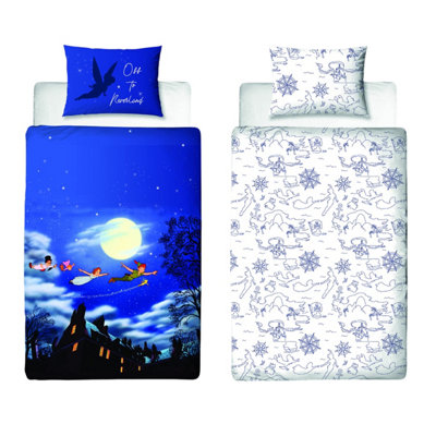 Peter Pan Unisex Blue Reversible Duvet Set In | Size: Single - Image 3